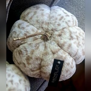 Rachel Zoe "Snow ❄️ Leopard 🐆 Plush Pumpkin Decor